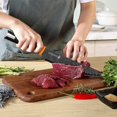 thumbnail image 4 of Kitchen Knife Set, 8-Piece Professional Kitchen Knives Set with Block, Sharp Stainless Steel Chef Knife Set for Kitchen, Non-Stick Cooking Knife Set for Home Restaurant (Orange), 4 of 7