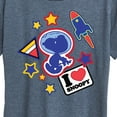 thumbnail image 3 of Peanuts - Space Snoopy Flair - Women's Short Sleeve Graphic T-Shirt, 3 of 6