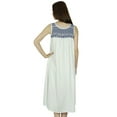 thumbnail image 2 of Bimba Women Sleeveless Rayon White Dress Summer Wear Short Tunic, 2 of 6