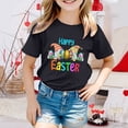 thumbnail image 2 of Rhuody Girl Easter T Shirts Crewneck Tee Short Sleeve Tops Bunny Graphic Shirts Lovely Playsuit 4-5 Years Black, 2 of 4