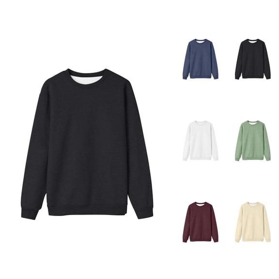 Women's Sweatshirts 2025 Fall Winter Long Sleeve Crewneck Drop Shoulder Casual Basic Pullover Top Sweatshirt for Women