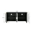 thumbnail image 4 of Tcbosik 4-Door Sideboard Buffet Cabinet with Adjustable Shelf, Modern Accent Cabinet, Storage Cabinet for Kitchen, Bedroom, Living Room, Black & White, 4 of 10