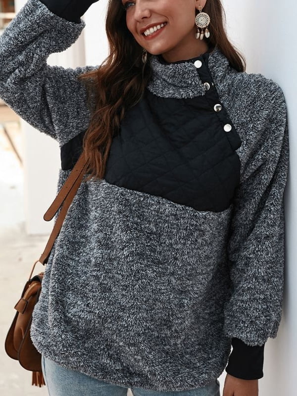 button sweatshirt