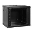 thumbnail image 1 of Boîtier de Serveur Mural Professionnel 9U pour Armoire de Serveur 19 Pouces Rack Réseau Profil Bas Noir, 1 of 4