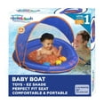 thumbnail image 3 of SwimSchool Baby Boat Float with Adjustable Safety Seat & Sun Shade Canopy, Blue, 3 of 4