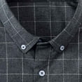 thumbnail image 5 of UVEASISHA Plaid Dress Shirts for Men Long Sleeve Oxford Button Down Shirt Regular Fit Casual Business Work Shirts Lightweight Shacket with Pockets Dark Gray M, 5 of 5