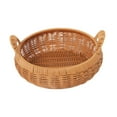 thumbnail image 3 of Cesta de almacenamiento de ratán de imitación, cesta de pan, contenedor de almacenamiento de decoración del hogar, para bocadillos, pan, encimera de 25 cm x 8 cm, 3 of 8