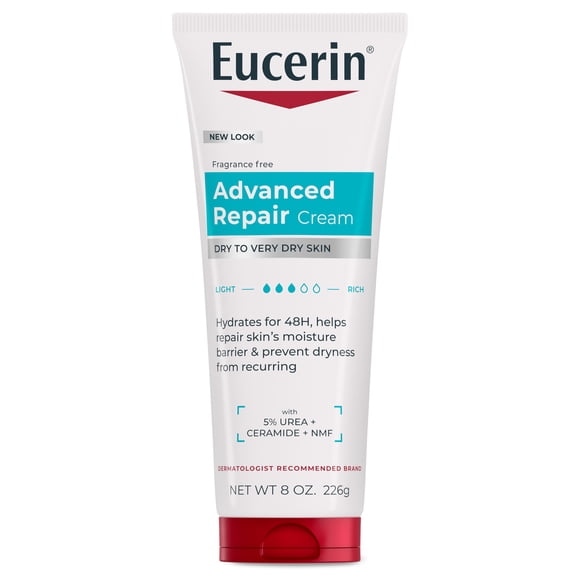 Eucerin Advanced Repair, Fragrance Free Body Cream, 8 oz Tube