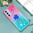 thumbnail image 3 of for Samsung Galaxy A16 with Ring Kickstand, Girls Women Bling Cute Glitter Flowing Liquid Floating Sparkle Cover Gradient Quicksand Case for Samsung Galaxy A16. JB-Pink Green, 3 of 14