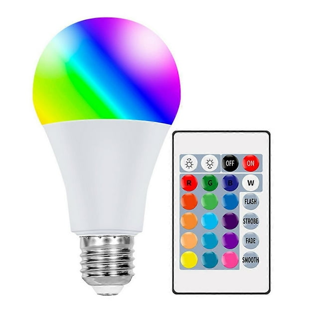 16 Color E27 25W RGB LED Light Bulb with Remote Control True White