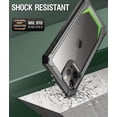 thumbnail image 7 of Poetic Guardian Series Designed for iPhone 12 Pro Max 6.7 inch Case, Full-Body Hybrid Reinforced Shockproof Protective Rugged Clear Bumper Cover Case with Built-in-Screen Protector, Green/Clear, 7 of 7