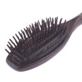 thumbnail image 2 of Cepillo de pelo de madera hecho a mano con ébano natural: reduce la estática y el encrespamiento, diseño ergonómico y duradero., 2 of 5