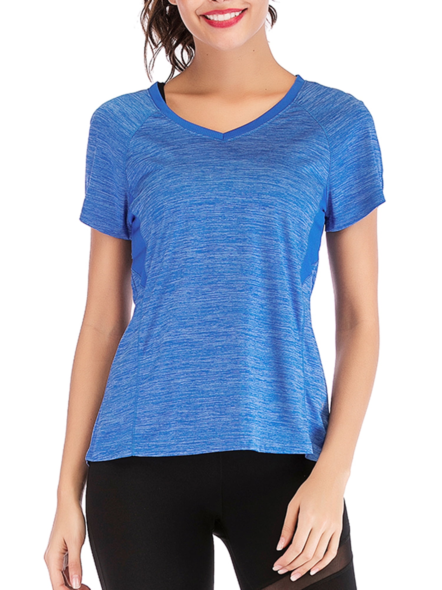 SAYFUT - Women Quick Dry Slim Fit Sports Yoga Shirts Tops Active Wear ...