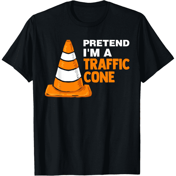 Men's Pretend I'm A Traffic Cone Funny Halloween Costume T-Shirt
