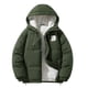 thumbnail image 2 of Fiudx Chaqueta de Invierno, Abrigo de Algodón Suave Piel de Cordero, Elegante Chaqueta con Capucha para Hombre, Diseño Clásico de Color Liso, para Deportes Al Aire Libre, Ropa Informal para Hombre, L, 2 of 7
