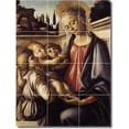 thumbnail image 1 of Ceramic Tile Mural-Sandro Botticelli Religious 25. 36" w x 48" h using (12) 12 x 12 ceramic tiles, 1 of 3