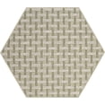 thumbnail image 2 of Furnish My Place Union Indoor/Outdoor Commercial Green Color Rug, Pet-Friendly, Home Decor Commercial Rug for Living Room, Bedroom, Wedding, Event, Made in USA, 2' Hexagon - Set of 5, 2 of 5