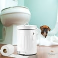 thumbnail image 3 of Autumn Alley Galvanized Trash Can– Pedal, 5L - Rustic Farmhouse Trash Can for Bathroom, 3 of 10