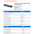 thumbnail image 2 of Fuel Filler Hose - Compatible with 1980 - 1997 Ford F-250 1981 1982 1983 1984 1985 1986 1987 1988 1989 1990 1991 1992 1993 1994 1995 1996, 2 of 2