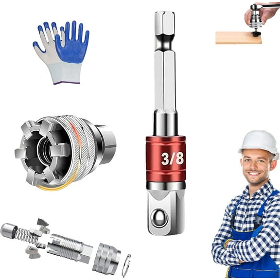 Multi-Function Universal Socket Wrench Tool - Universal Maintenance Tool, Stainless Steel Multi-Functional Adjustable Socket Wrench, For 3/8" Drive Ratchet Torque Wrench And Power Drill (1PC)