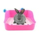 thumbnail image 4 of Caja de arena para hámster, conejo y mascota, bandeja de entrenamiento para orinar en interiores para mascotas pequeñas Rosa, 4 of 9