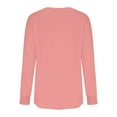 thumbnail image 5 of Holzkary Women's Long Sleeve Shirts 2025 Fall Fashion Dressy Casual Tops Trendy Henley Blouses Cute Work Outfits Clothes Fashion Casual Long Sleeve Buttons Solid Color Tops Shirts Blouses Tops Pink L, 5 of 7