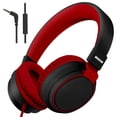 thumbnail image 1 of MIDOLA Volume Limited 85/110dB Kids Headphone Over-Ear/On-Ear Foldable Sound Noise Protection Headset with Inline AUX 3.5mm Cord w/Mic for Child School Cellphone Pad PC Notebook Black, 1 of 5