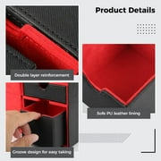 Card Storage, Large 3 Trays Flip Deck Case for 220+ Sleeved Cards, Faux Leather Double Deck Box for YuGiOh, TCG, MTG, Uno, Ultraman, Baseball Cards