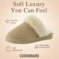 thumbnail image 5 of Cushionaire Hush Cozy Womens Slippers with Faux Fur Lining – Slip On  Comfortable Mule House Slippers for Women Indoor and Outdoor, 5 of 17