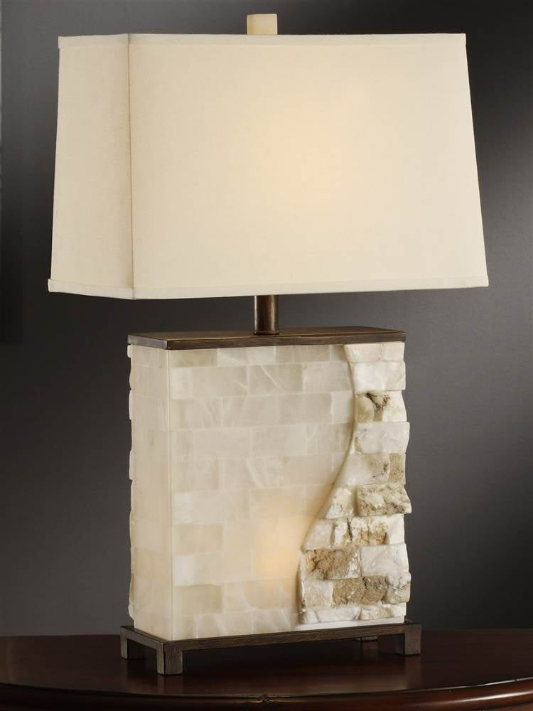 stacked stone table lamp
