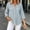 Light Blue, variant on Striped V Neck Button Pleated Shirts for Women Pinkstripes Tops V Neck Casual Loose Teacher Blouse