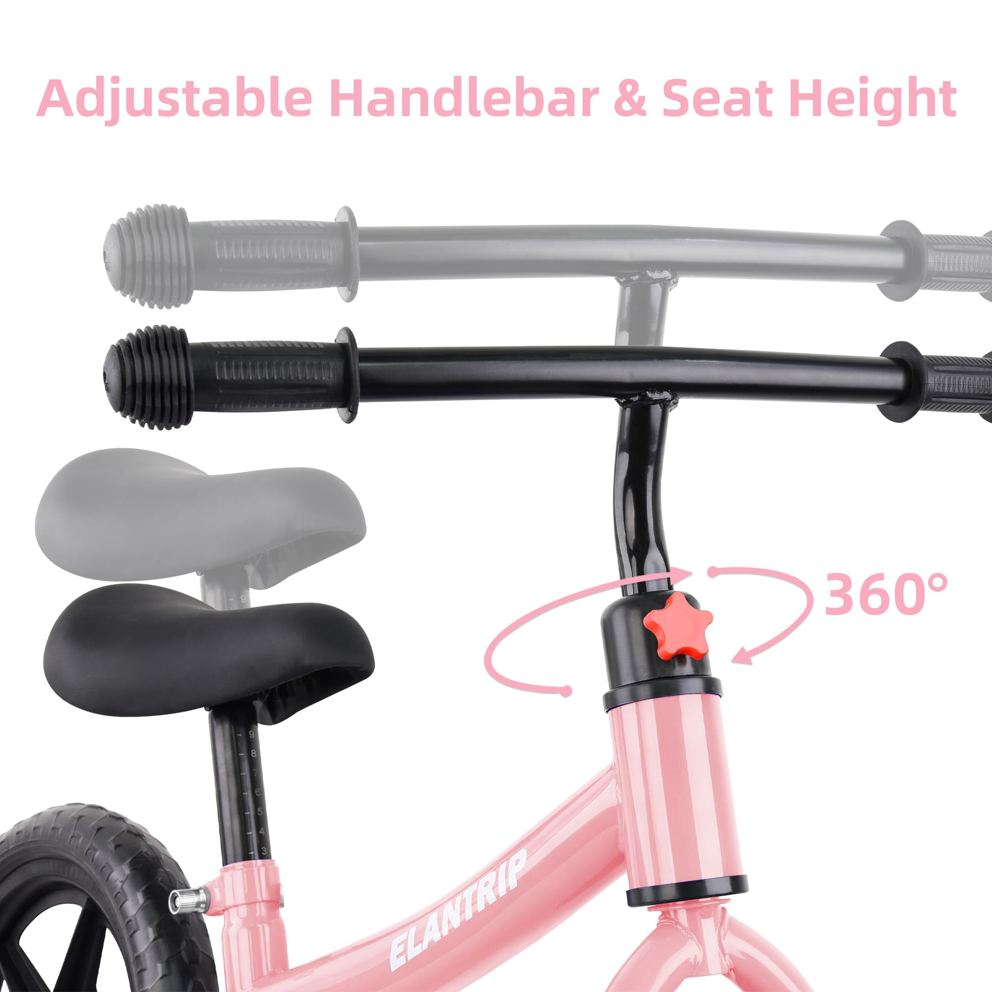 VITONIS Bicicleta Sin Pedales Para Niños De 1.5 A 4 Años – Hasta 35 Kg, Asiento Y Manillar Ajustables, Neumáticos Inflables, Regalo Ideal Para Cumpleaños