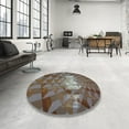 thumbnail image 3 of Ahgly Company Indoor Square Patterned Bakers Brown Novelty Area Rugs, 5' Square, 3 of 6