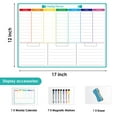thumbnail image 3 of MaxGear Weekly Planner Whiteboard A3 Magnetic Whiteboard for Fridge Dry Wipe Meal Planner Memo Board Weekly, 3 of 6