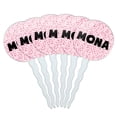 thumbnail image 1 of Mona Cupcake Picks Toppers - Set of 6 - Pink Speckles, 1 of 1