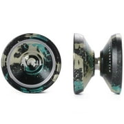 MagicYoYo M002 April Aluminum Alloy 6060 Yo-Yo (Black Silver Blue Splash)