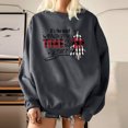 thumbnail image 4 of ICHUANYI Clearance Women Christmas Hat Print Loose Long-Sleeved Fleece Oversized Sweatshirt Pullover(Gray, XL) ICHUANYI WER2023081501931, 4 of 8