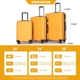 thumbnail image 4 of 3-Piece Nested Spinner Suitcase Luggage Set with TSA Lock, 4 of 6