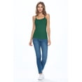 thumbnail image 4 of ACTIVE UNIFORMS Women's Camisole Cotton Stretch Undershirt with Adjustable Strap Tank Top Multi-Pack of 3 (True Hunter Green, X-Large), 4 of 6