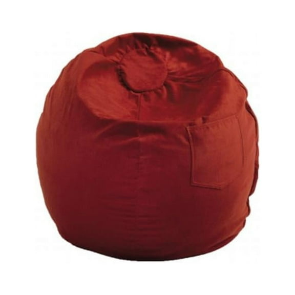 Red Micro Suede Small Beanbag by Fun Furnishing