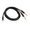 thumbnail image 4 of 3.5 mm para doble cable de divisor de audio de 1/4 pulgadas con cable de audio estereo de doble aislamiento de protección para la computadora del 100 cm, 4 of 8