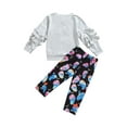 thumbnail image 3 of Qiylii Girls Halloween Clothes Set, Ghost Ruffle Long Sleeve Pullover+Trousers, 3 of 6