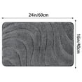 thumbnail image 6 of Unique Bargains Non Slip Bath Mat Geometry Bathroom Rug Absorbent Mat Microfiber Bath Rugs Dark Gray 16" x 24", 6 of 6