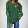 thumbnail image 2 of Feancey Sweatshirt for Women Oversized Halloween Graphic Sweatshirts Vintage Spider Web Print Long Sleeve Shirt Teen Girl Crewneck Pullovers Army Green XXL, 2 of 5