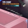 thumbnail image 5 of VETROO AL800 Full Tower E-ATX PC Computer Case w/Door Opening Design Tempered Glass-Pink, 5 of 5