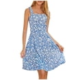 thumbnail image 1 of Vestido de Verano Casual Corbata Bolsillo sin Mangas Cintura Alta A-Línea, Vestido Lindo de las Mujeres para la Primavera Y el Verano, 1 of 5