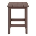 thumbnail image 3 of WestinTrends Malibu Kids Outdoor Patio Furniture HDPE Adirondack Square Side Table, Dark Brown, 3 of 14