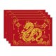 thumbnail image 1 of KDJ Chinese Zodiac Dragon Table Runner Set 13x72 Inch Kitchen Dining Decoration for 2024 New Year Spring Festival Winter Home Party with 4 Placemats 12x18 Inch Red Yellow, 1 of 10