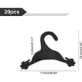 thumbnail image 2 of 20 Packs Pet Apparel Hangers Black Pet Clothes Hangers Cute Plastic Flexible Strong Paw Print for Dog Cat Pet Toddler Small Coat Hanger, 2 of 5