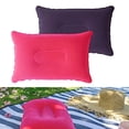 thumbnail image 3 of Rodiuiu Inflatable Pillow Leak-proof Ultralight Portable Travel Flocked Surface Sleeping Cushion Outdoor Camping Hiking Beach Rectangle Air Pillow, 3 of 7